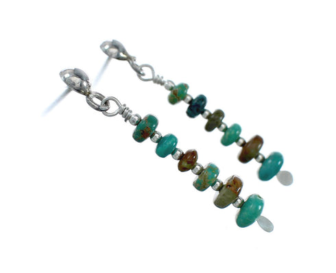 Turquoise Navajo Sterling Silver Bead Post Earrings NX11662
